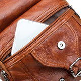 Soft Leather Shoulder Bag Women Single Rivet Casual Fashionable Female Bag