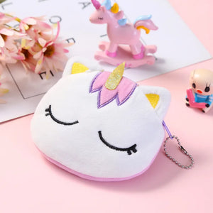 Plush Cartoon Women's Coin Purse Zipper Mini Bag