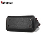 Soft PU Leather Women Shoulder Bag with Tassel Pendant