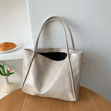 Large-Capacity Women's Shoulder Bag Retro Tote Commuter Leisure Handbag
