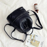 Soft Washed Leather Women Backpacks Small Backpacks for Teenage Girls Schoolbag