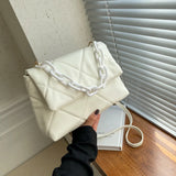 Women's PU Leather Handbag with Embroidery Thread