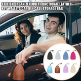Unisex Pull Type PU Leather Key Bag Car Wallets Case
