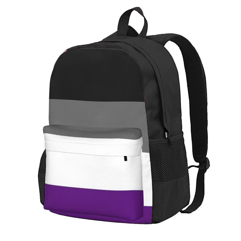 Asexual Pride Flag Backpack Men Women Unisex School Bag