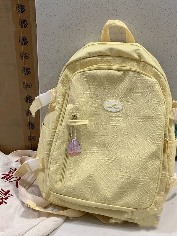 Preppy Style School Backpack for Girls Boys Large Capacity Bag