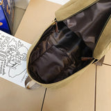 Solid Canvas Backpacks 100% Cotton Leisure Travel Bags Unisex Large Capacity