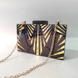 Acrylic Geometric Messenger Bag Wedding Handbag