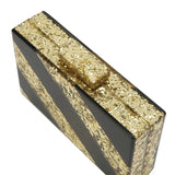 Striped Glitter Acrylic Casual Shoulder Bag for Women