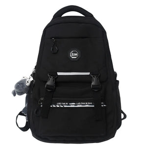 Solid Backpack for Women Outdoor Travel Schoolbags Girls Large Capacity