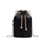 Solid Bucket Shoulder Bags Women Versatile Satchel PU Womens Handbags