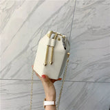 Solid Bucket Shoulder Bags Women Versatile Satchel PU Womens Handbags