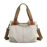 Casual Canvas Women Bag Vintage Large Shoulder Crossbody Tote Bag