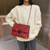 Casual Chain Crossbody Bag Women Shoulder Bag PU Leather Messenger