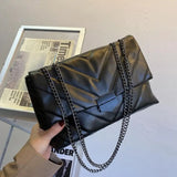 Casual Chain Crossbody Bag Women Shoulder Bag PU Leather Messenger