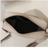 Solid Classic Crossbody Bag with Wide Fabric Strap