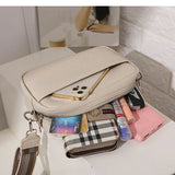Classic Crossbody Bag Wide Strap Zipper Shoulder Bags