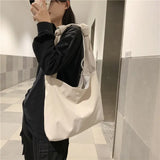 Solid Classic Shoulder Bags Women Hasp Large Capacity Nylon Bag Students