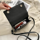 Elegant Female Shoulder Bag High Lattice Design PU Leather Handbag
