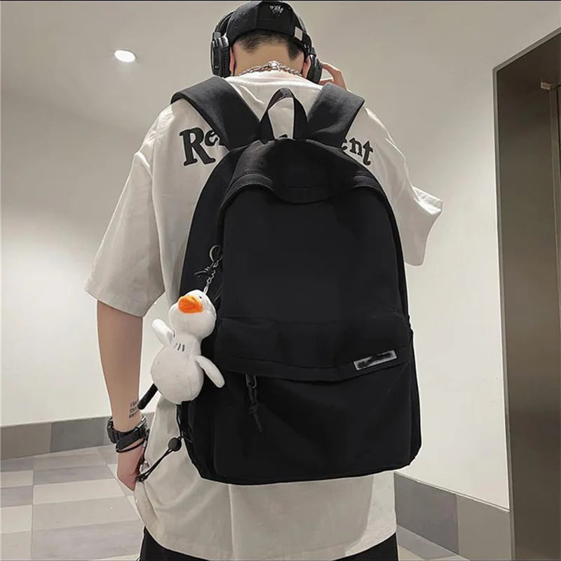 Oversized Hip Hop Backpack Men Women Casual Travel Schoolbag Shopping