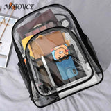 Solid PVC Backpack Large Capacity Handbag for Girls