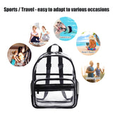 Solid PVC Backpack Large Capacity for Girls Daily Travel Shopping Bag