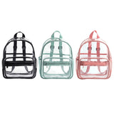 Solid PVC Backpack Large Capacity for Girls Daily Travel Shopping Bag