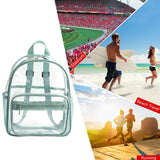Solid PVC Backpack Large Capacity for Girls Daily Travel Shopping Bag