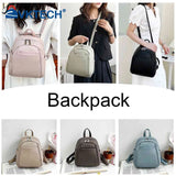 Solid Leather Backpack School Bags Soft Rucksack Mini Small Shoulder Bag