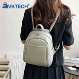 Solid Leather Backpack School Bags Soft Rucksack Mini Small Shoulder Bag