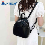 Solid Leather Backpack School Bags Soft Rucksack Mini Small Shoulder Bag