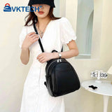 Solid Leather Backpack School Bags Soft Rucksack Mini Small Shoulder Bag