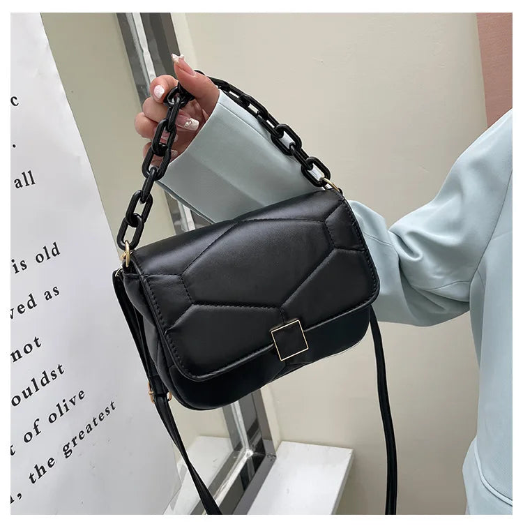 Acrylic Chain Portable Shoulder Bag Cross Body Small Square Bag