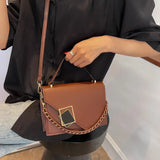 Retro Texture Western Style Small Square Bag Portable Shoulder Messenger