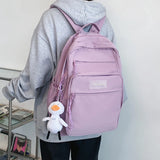 Large Capacity Women Backpack Multi-pocket Travel Schoolbag