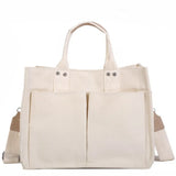 Solid Canvas Casual Handbag Crossbody Bags for Women