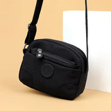 Canvas Crossbody Bag Large Capacity Zipper Bag with Adjustable Strap