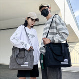 Canvas Shoulder Bag Large Capacity Men Messenger Bag Student Laptop