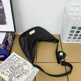 Solid Canvas Personality Women Dumpling Bag