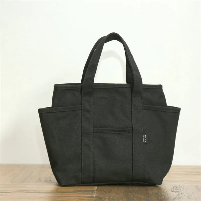 Solid Canvas Women'S Bag Mummy Cloth Bag Reusable Shopping Tote
