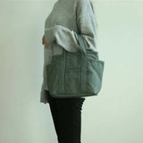 Solid Canvas Women'S Bag Mummy Cloth Bag Reusable Shopping Tote
