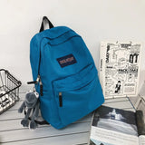 Solid Casual Waterproof Nylon Women Backpack Female Travel Bag