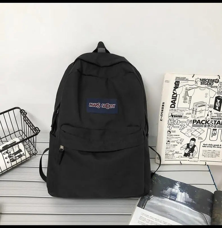 Solid Casual Waterproof Nylon Women Backpack Female Travel Bag