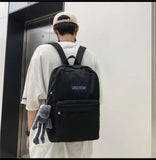 Solid Casual Waterproof Nylon Women Backpack Female Travel Bag