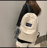 Solid Casual Waterproof Nylon Women Backpack Female Travel Bag