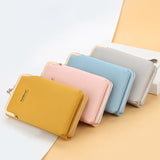 Leather Cell Phone Shoulder Bag for Women Crossbody Hand Bag Zipper Purse