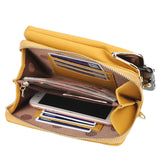 Leather Cell Phone Shoulder Bag for Women Crossbody Hand Bag Zipper Purse