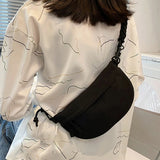 Travel Crossbody Half Moon Belt Bag Large Capacity Women's Chest Bag