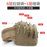 Canvas Chest Bag for Men Large Capacity Waist Fanny Pack