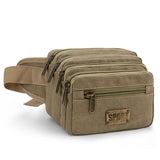 Canvas Chest Bag for Men Large Capacity Waist Fanny Pack