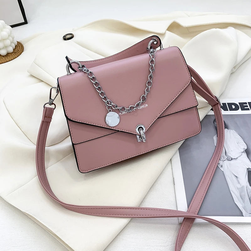 Classic PU Leather Women's Shoulder Bag Square Handbags